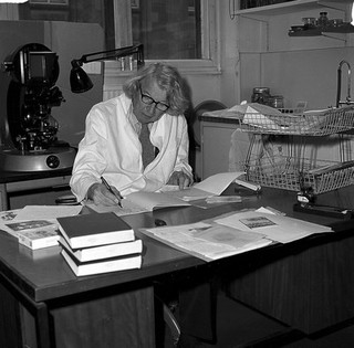 John Young in his room at the Wellcome Institute, London