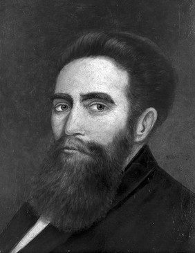 Wilhelm Conrad Roentgen (?). Oil painting.