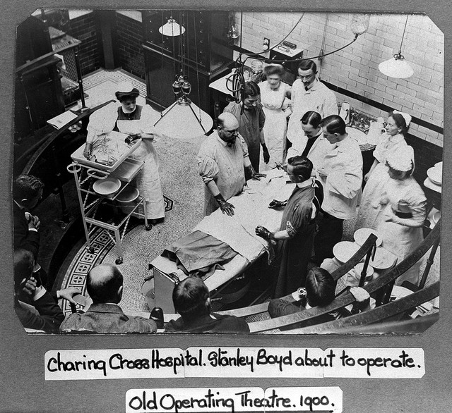 Charing Cross Hospital Stanley Boyd in the old operating theatre