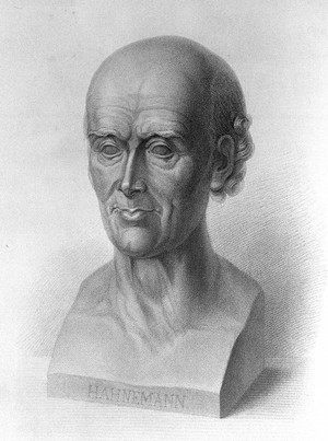 view Samuel Christian Friedrich Hahnemann. Stipple engraving, 1837.