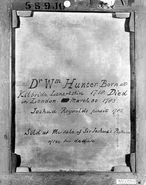 Reverse of the painting by Joshua Reynolds, 1782.