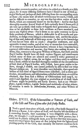 Micrographia: or some physiological descriptions of minute bodies made by magnifying glasses. With observations and inquiries thereupon / By R. Hooke.