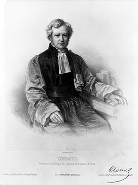 Auguste-François Chomel. Lithograph by A. Collette.