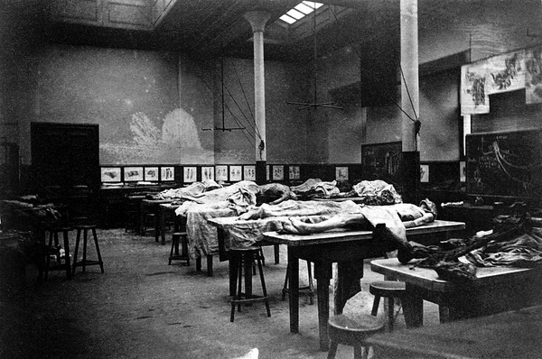 Edinburgh dissecting room: 1889