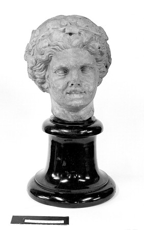 Head of sculpted woman, Greek/Roman