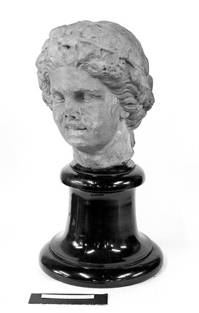 Head of sculpted woman, Greek/Roman