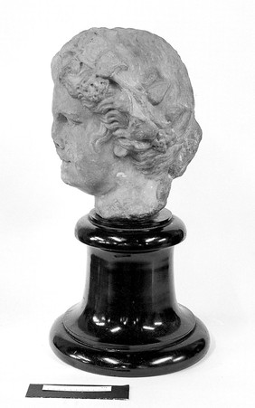 Head of sculpted woman, Greek/Roman