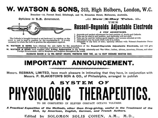 Archives of the Roentgen ray.