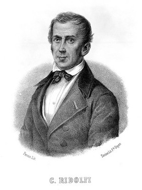 Cosimo, Marchese di Ridolfi. Lithograph by Perrin.