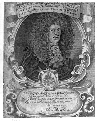 Friedrich Hoffmann I. Line engraving by C. Romstet after D. La Borie.