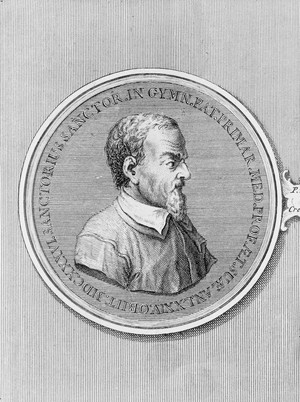 view Sanctorius on a medal.