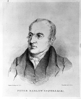 Peter Barlow. Stipple engraving after Thales Fielding, 1835.