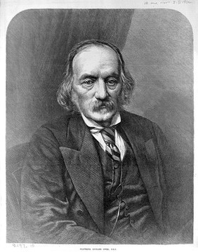 Sir Richard Owen. Wood engraving after T.D. Scott, 1872, after Mason & Co.