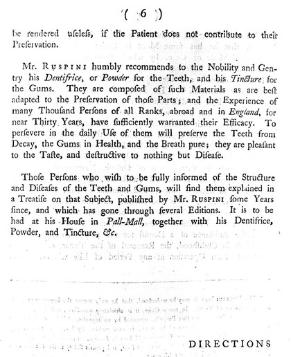 Mr. Ruspini, earnestly recommends the following short observations to the perusal of the nobility, gentry, and others / [Bartholomew Ruspini].
