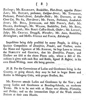 Mr. Ruspini, earnestly recommends the following short observations to the perusal of the nobility, gentry, and others / [Bartholomew Ruspini].