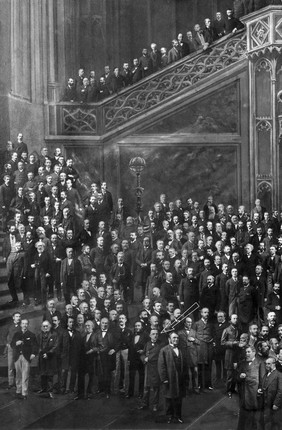 Members of the International Medical Congress, London, 1881. Photograph by Herbert R. Barraud, 1882.