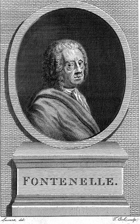 Bernard le Bovier de Fontanelle. Line engraving by T. Cook after P. Savart.