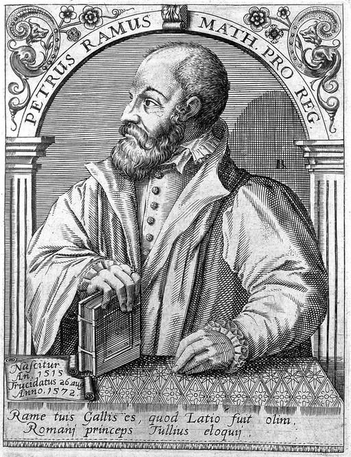 Line engraving: portrait of P. Ramus