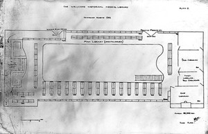 view Diagram of groundplan of Wellcome library.