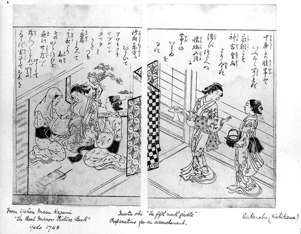 'The fifth month girdle' (preparation for an accouchement)