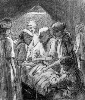 An Operation for Appendicitis at the Military Hospital, Endell St., London in 1917. Study.