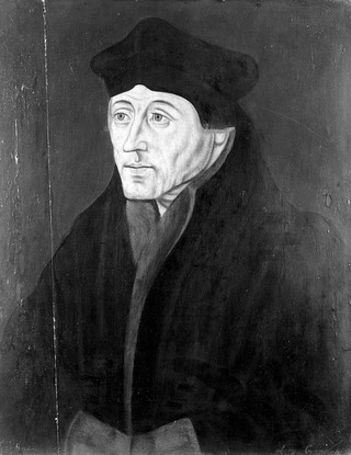 Portrait of Desiderius Erasmus (1467-1536); anon., after a painting produced in the workshop of Lukas Cranach