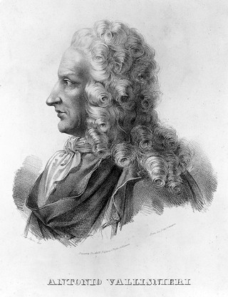 Antonio Vallisnieri. Lithograph by L. Rossi.