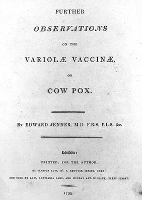 Further observations on the variolae vaccinae or cow pox.