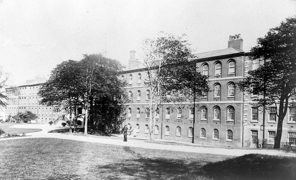 Facade of mental hospital, Nottingham.