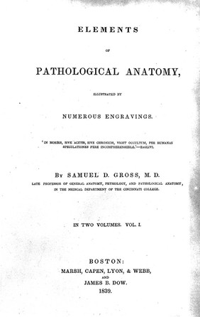 Elements of pathological anatomy / By Samuel D. Gross.
