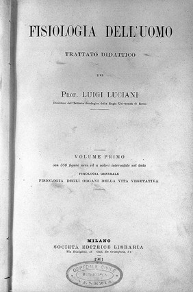 Fisiologia dell'uomo : trattato didattico / Luigi Luciani.