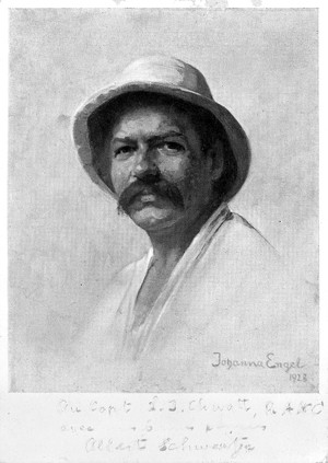view Portrait of A. Schweitzer by J. Engel