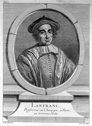 Lanfranc. Line engraving by S. F. Ravenet, 1749, after A. Humblot.
