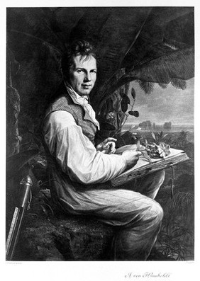 Friedrich Heinrich Alexander von Humboldt. Photogravure after F. G. Weitsch, 1806.