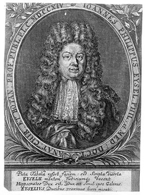 Johann Philipp Eysel. Line engraving by J. G. Mentzel.