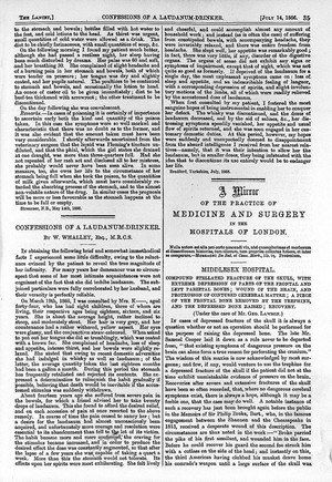 view Whalley "Confessions of a laudanum drinker", 1866