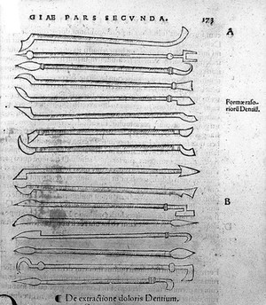 view Dental instruments, from 'Chirurgia'