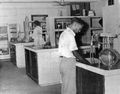 A laboratory in the Sprue Research Unit, Vellore.