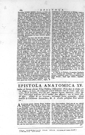 G. B. Morgagni, Epistolae anatomicae...
