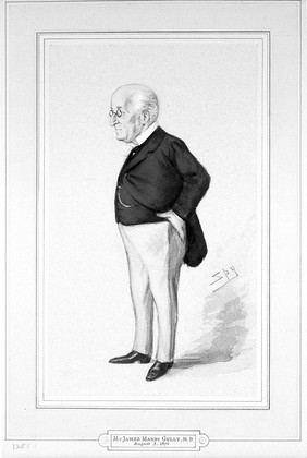 James Manby Gully. Watercolour by Sir L. Ward [Spy], 1876.