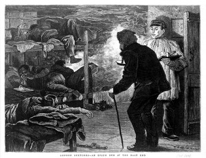 view J.C. Dollman's"London sketches-an opium den at the East End" Oct 1880