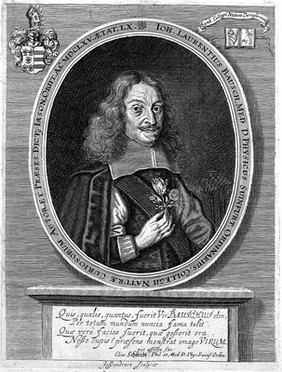 Johann Lorenz Bausch. Line engraving by J. Sandrart.