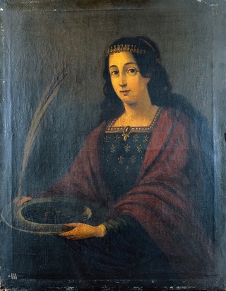 Saint Lucy. Oil painting by a Spanish painter (Seville), 18th (?) century.