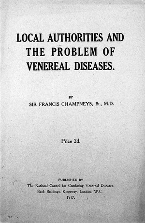 view "Local authorities and... venereal diseases" 1917
