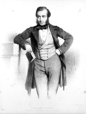 Sir John Eric Erichsen. Lithograph by C. Baugniet, 1853.