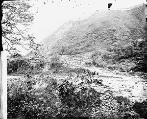 view Part of Great Wall, Pechili province, China.