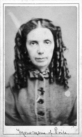 Emma Page, a patient at the West Riding Lunatic Asylum, Wakefield, Yorkshire. Photograph attributed to James Crichton-Browne, 1873.