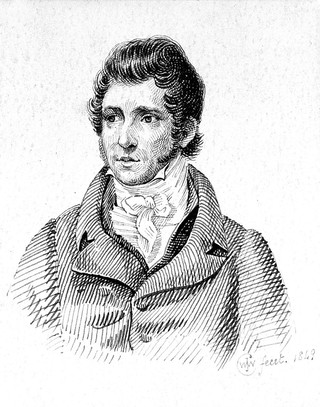 Joseph Arnold. Pen drawing by C.J.W. Winter, 1849.