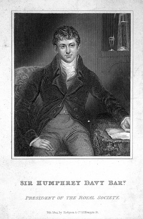 Sir Humphry Davy. Stipple engraving, 1824.