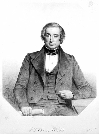 James Scott Bowerbank. Lithograph by T. H. Maguire, 1851.